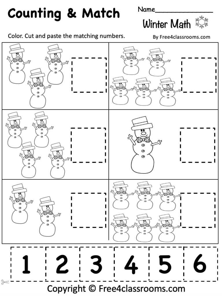 Free Printable Winter Worksheet For Preschool