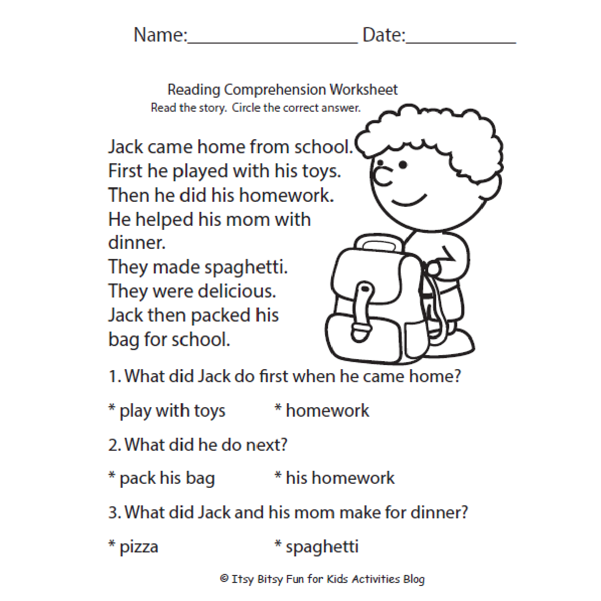 Early Elementary Reading Comprehension Worksheets Early Elementary Reading Comprehension Worksheets