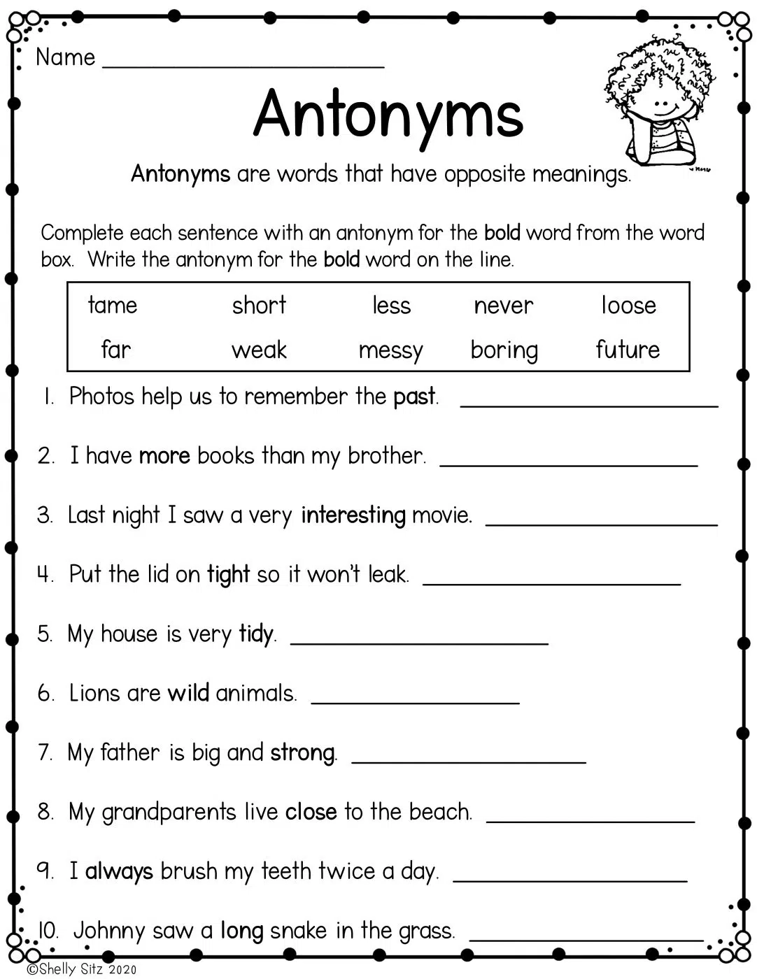 Free Printable Synonym And Antonym Worksheets Free Printable Synonym And Antonym Worksheets