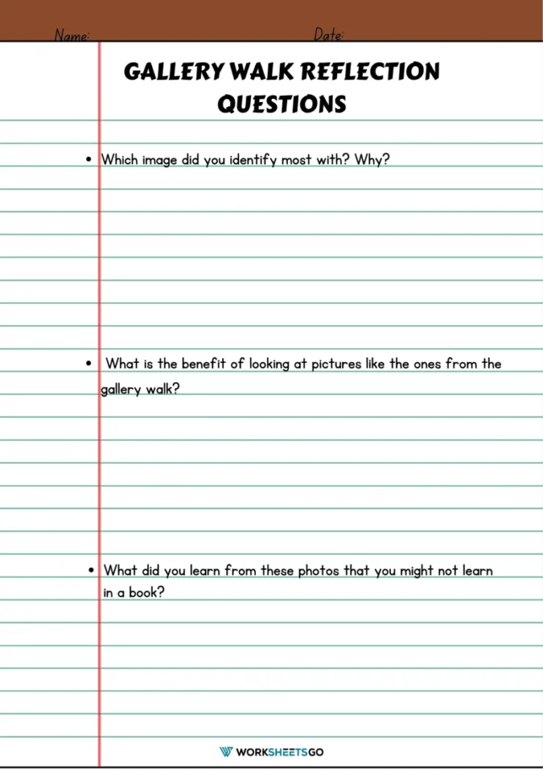 Gallery Walk Worksheets WorksheetsGO