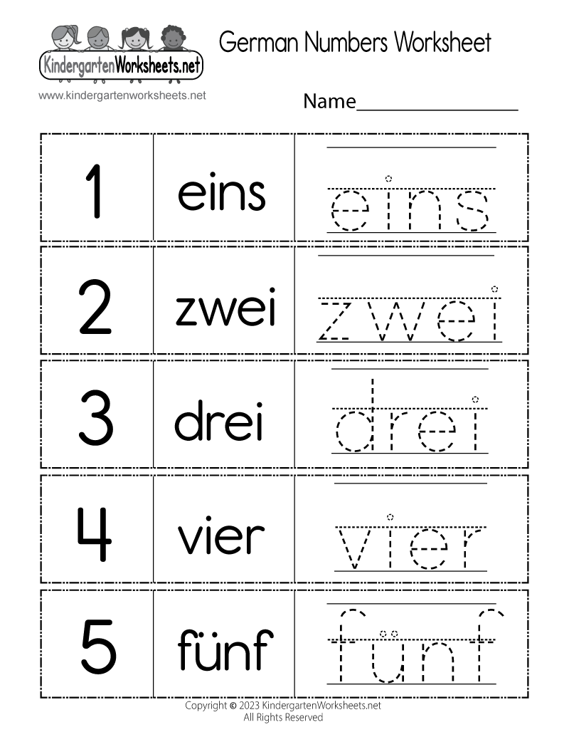 Printable German Language Worksheets Printable German Language Worksheets