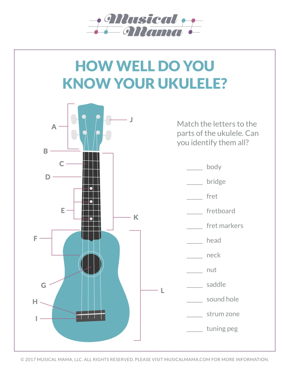 Free Printable Ukulele Worksheets