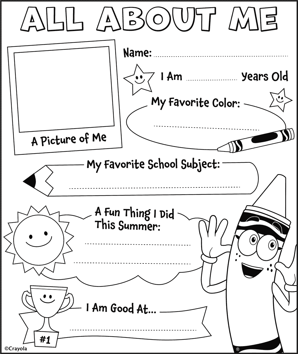 Crayola Preschool Printables