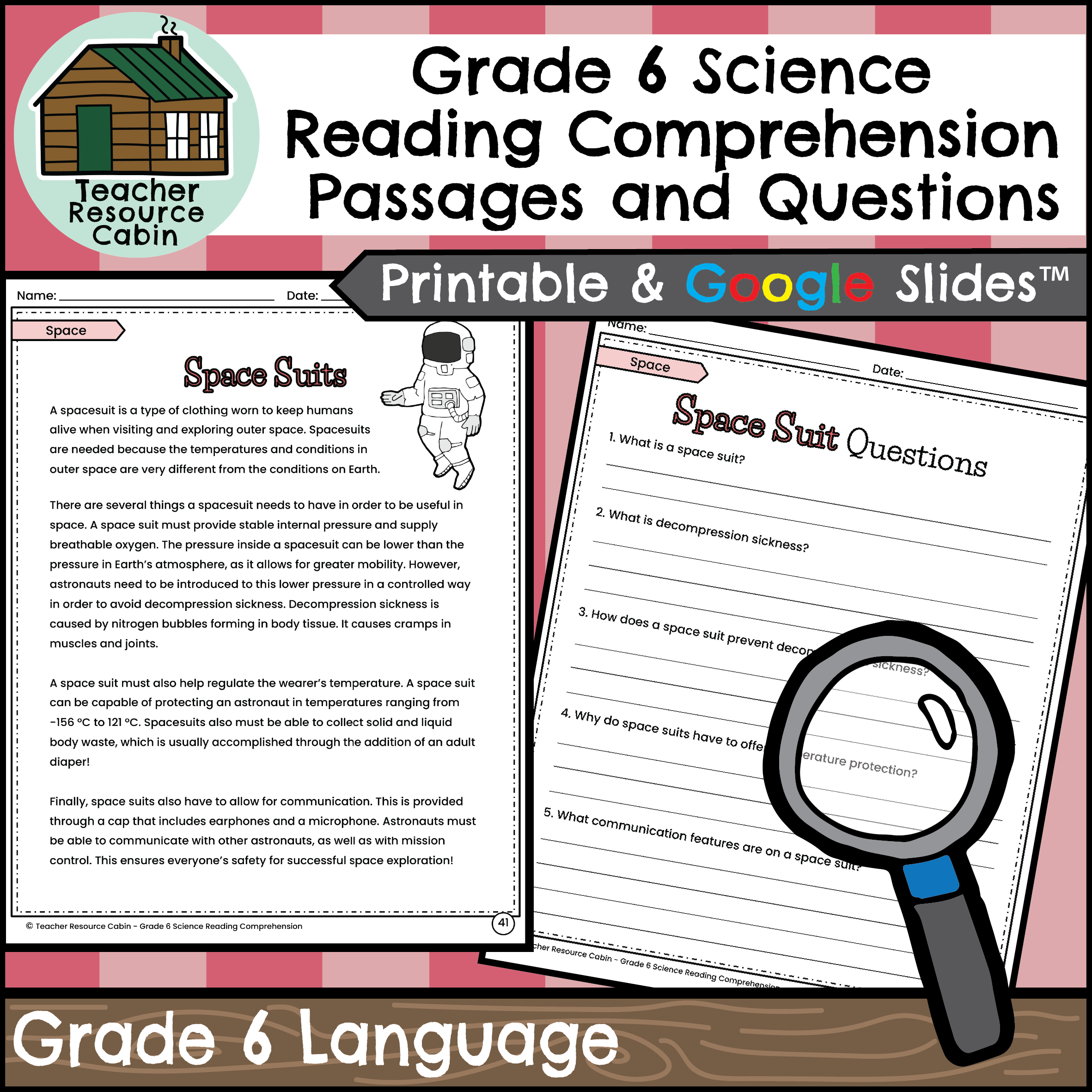 Grade 6 Science Reading Comprehension Worksheets Grade 6 Science Reading Comprehension Worksheets