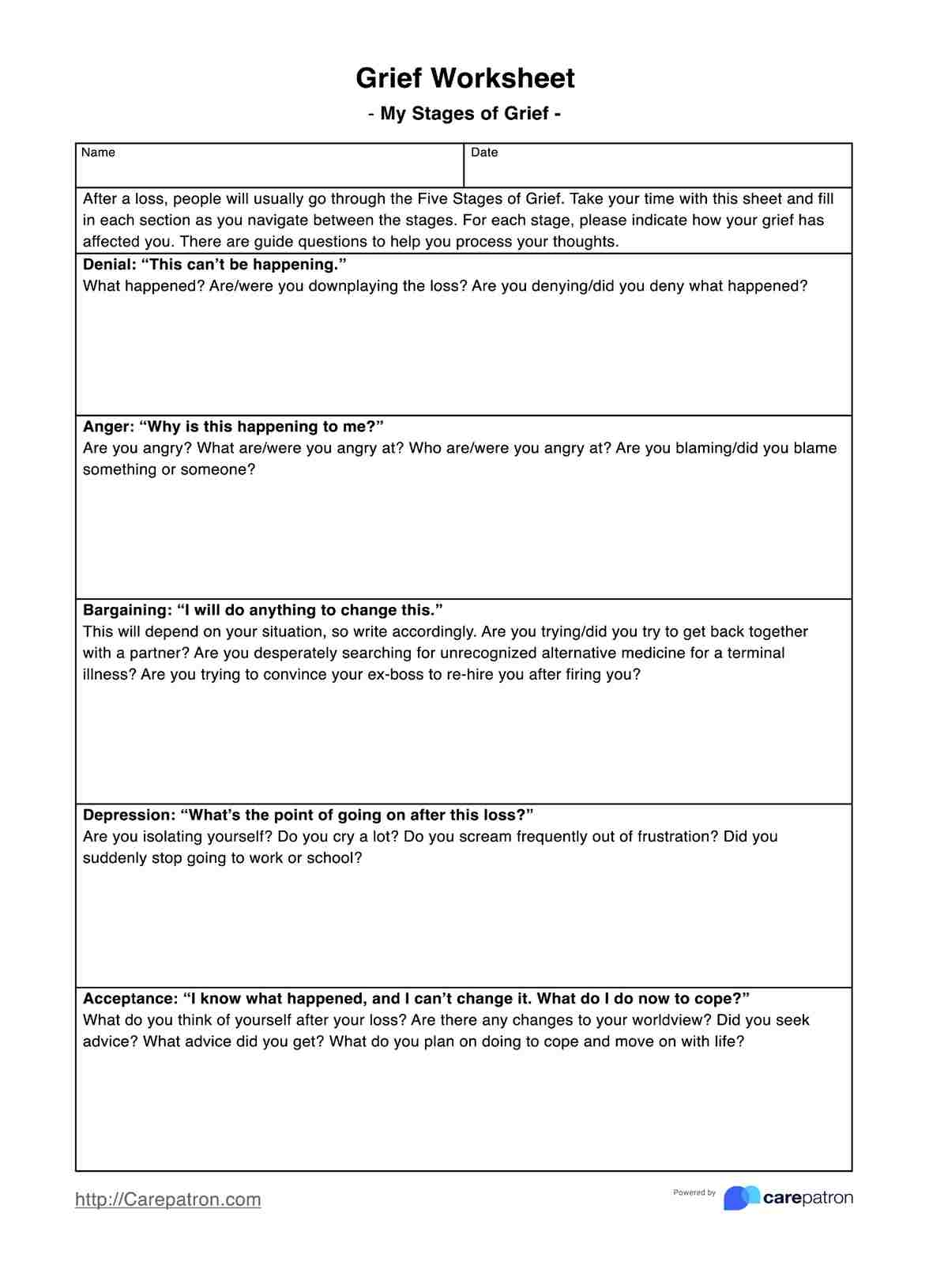 Free Printable Grief And Loss Worksheets Free Printable Grief And Loss Worksheets