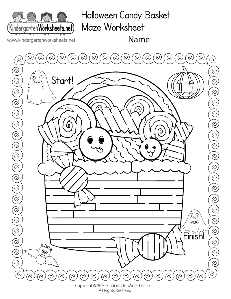 Halloween Printable Maze Worksheets Halloween Printable Maze Worksheets