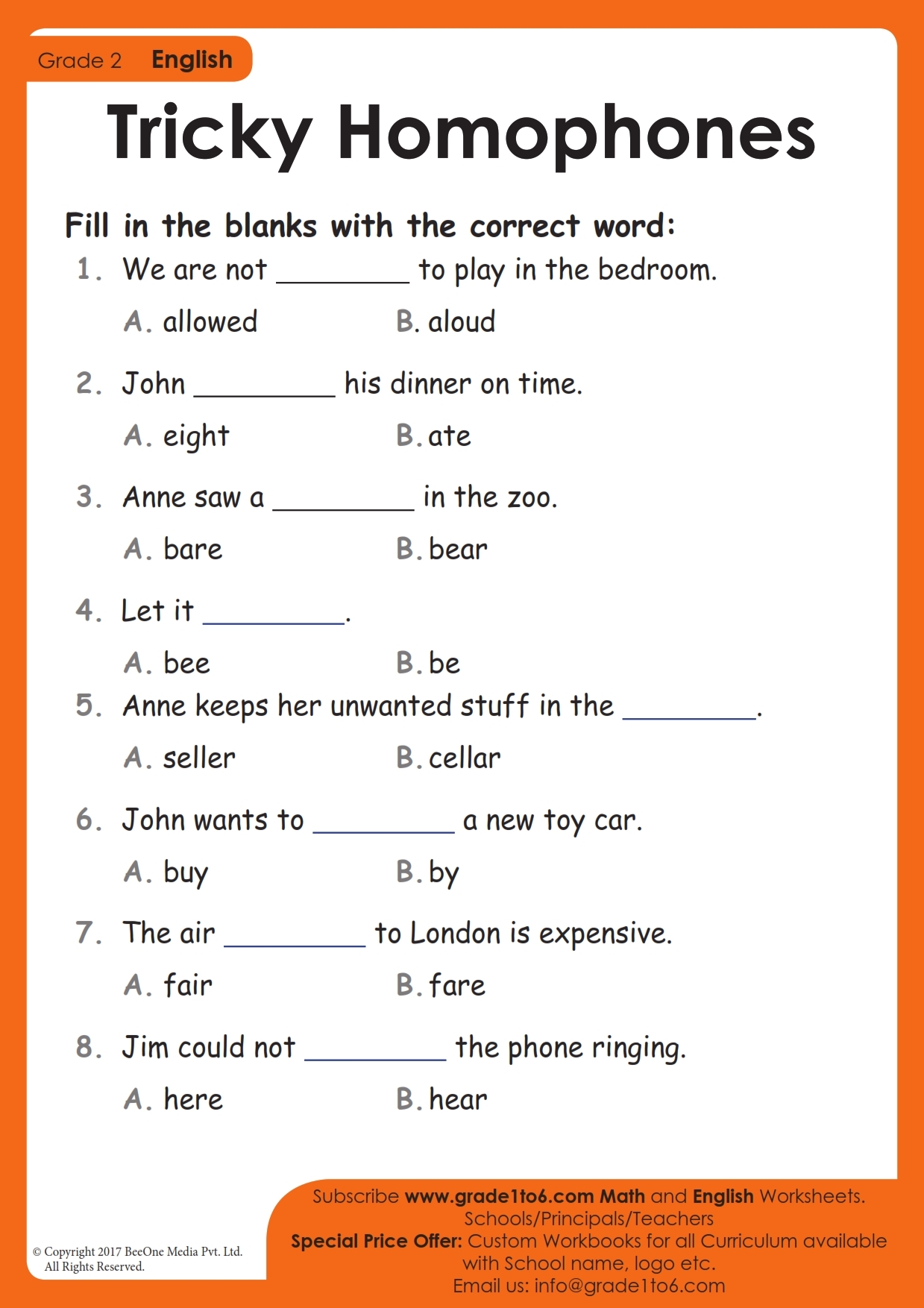 Homophones Worksheets 2nd Grade Free Homophones Worksheets 2nd Grade Free