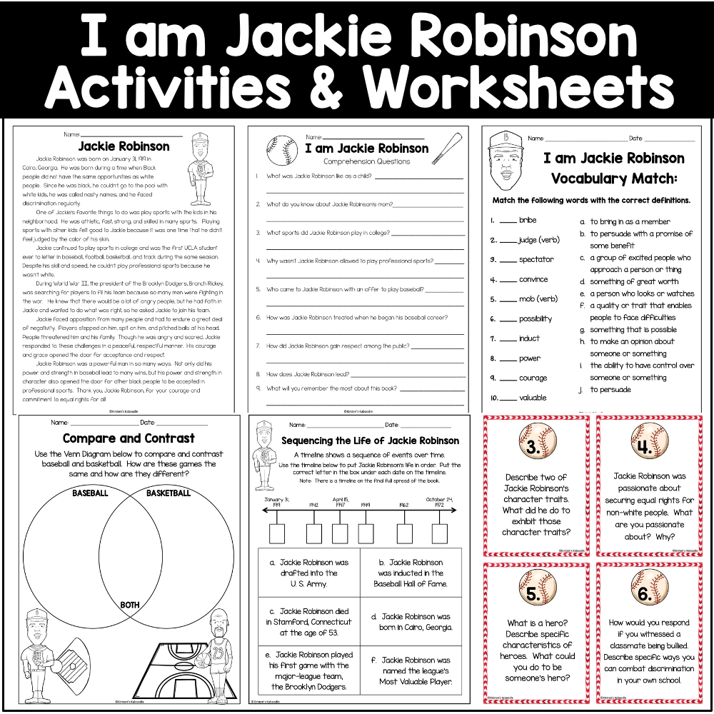 Preschooler Worksheets On Jackie Robinson Preschooler Worksheets On Jackie Robinson