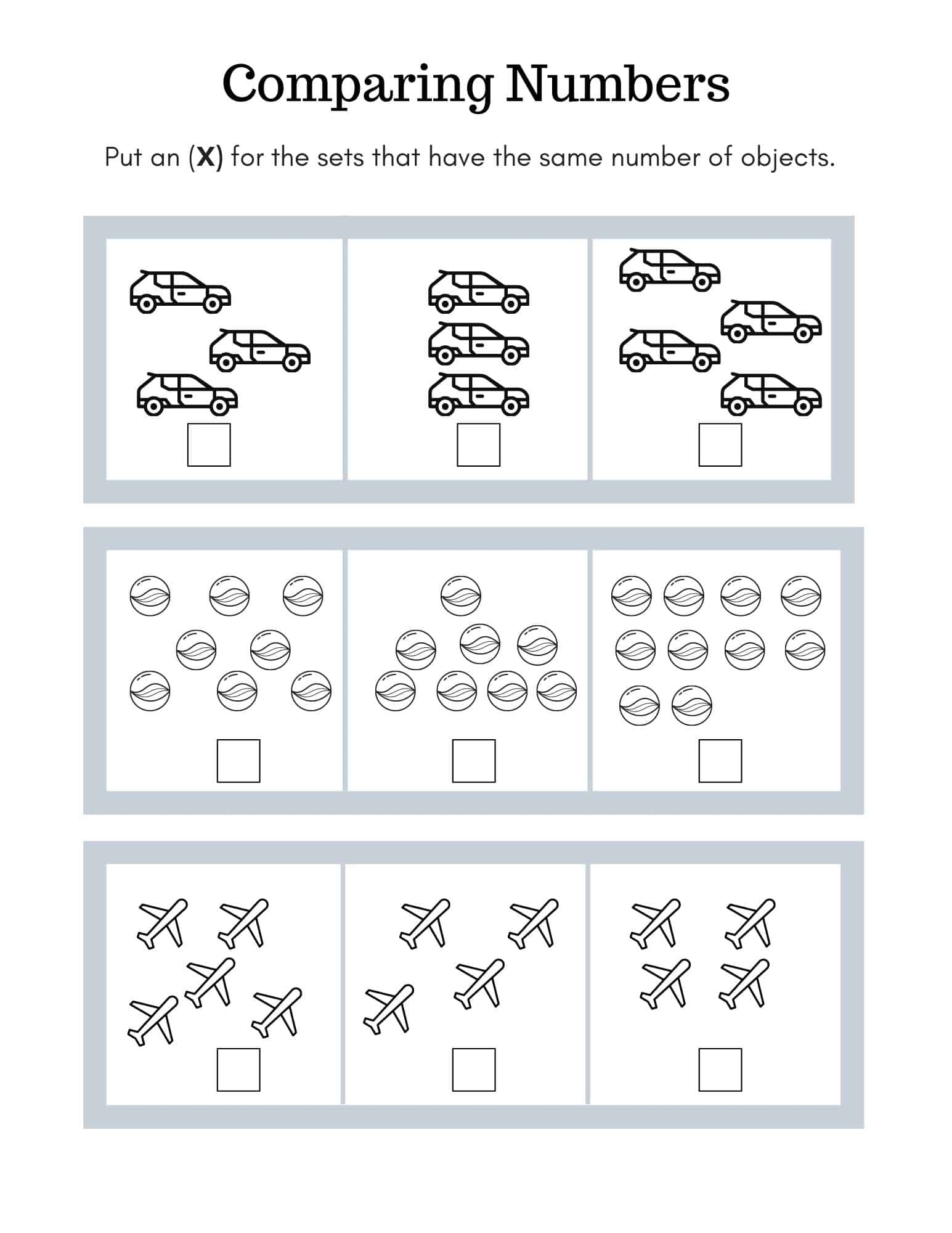 Singapore Math Preschool Worksheets