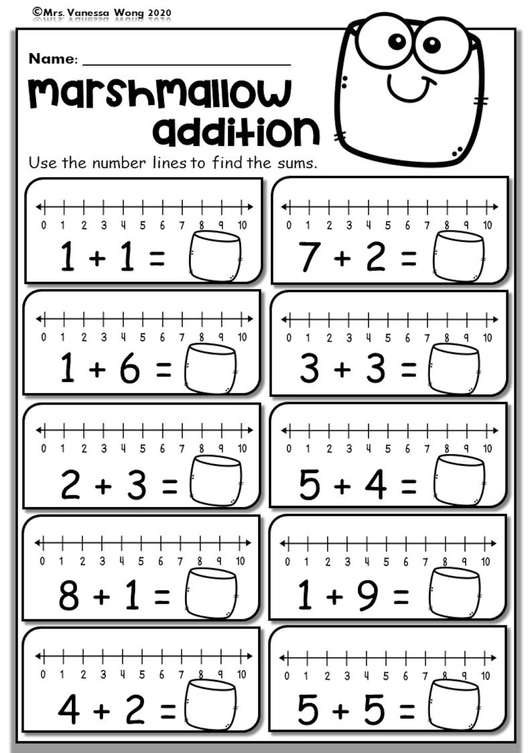 Number Line Worksheets Preschool Number Line Worksheets Preschool