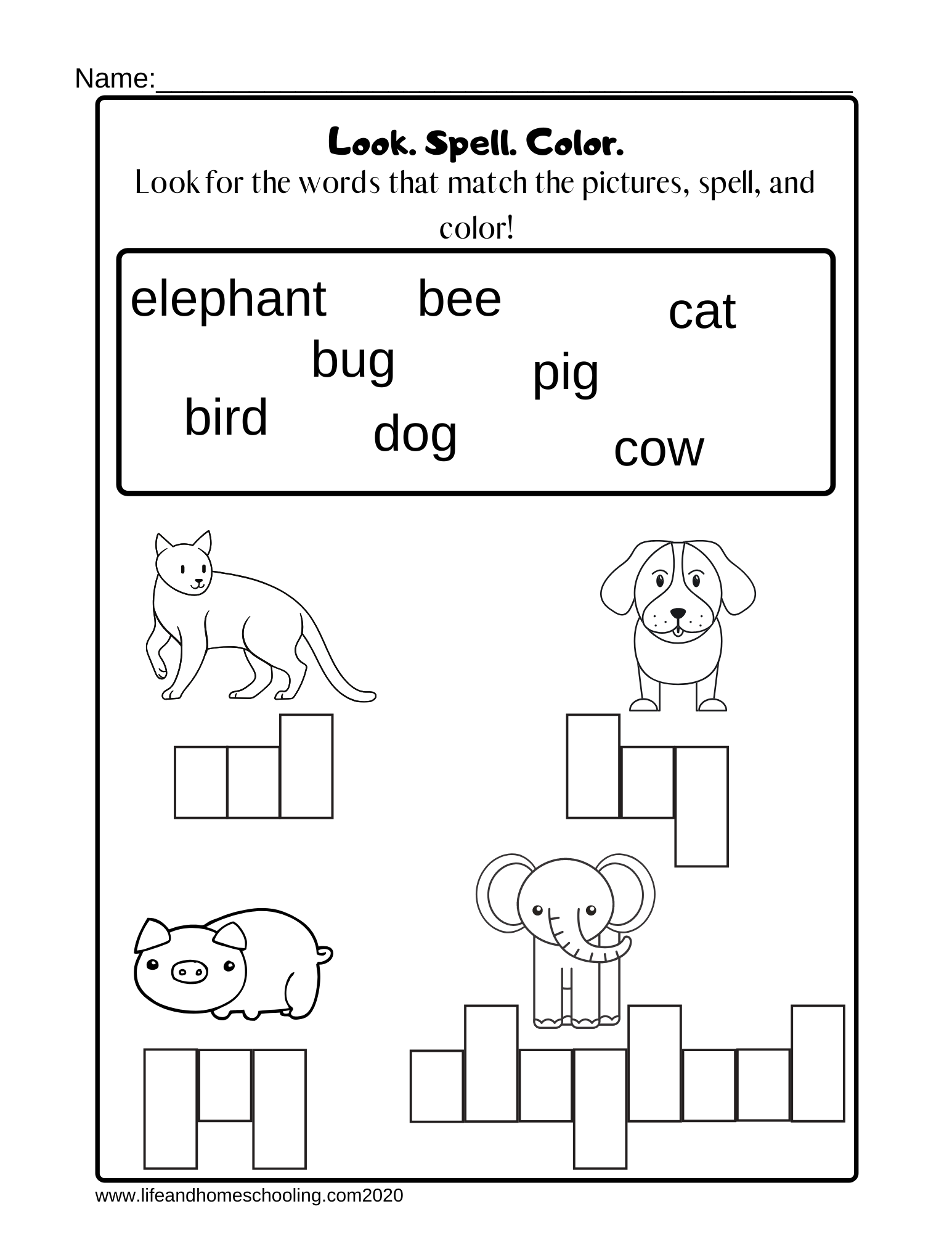 Printable Kindergarten Spelling Worksheets Printable Kindergarten Spelling Worksheets
