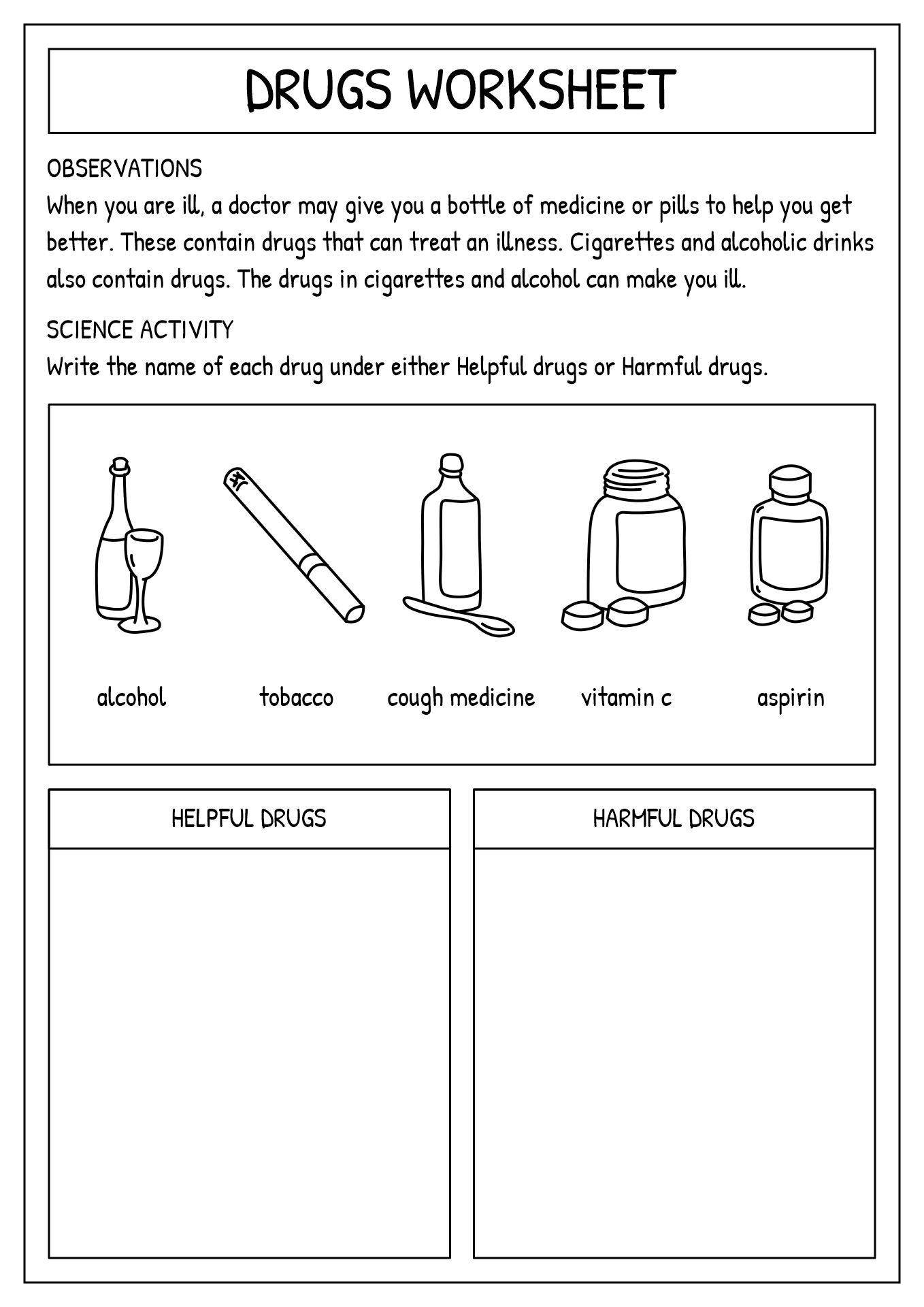 Printable Medicine Safety Worksheet Printable Medicine Safety Worksheet