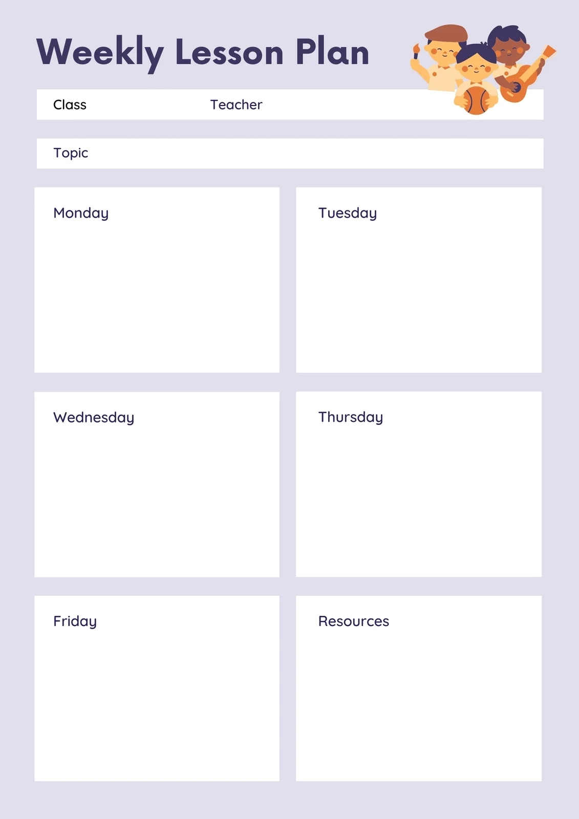 Printable Blank Preschool Lesson Plan Template Printable Blank Preschool Lesson Plan Template