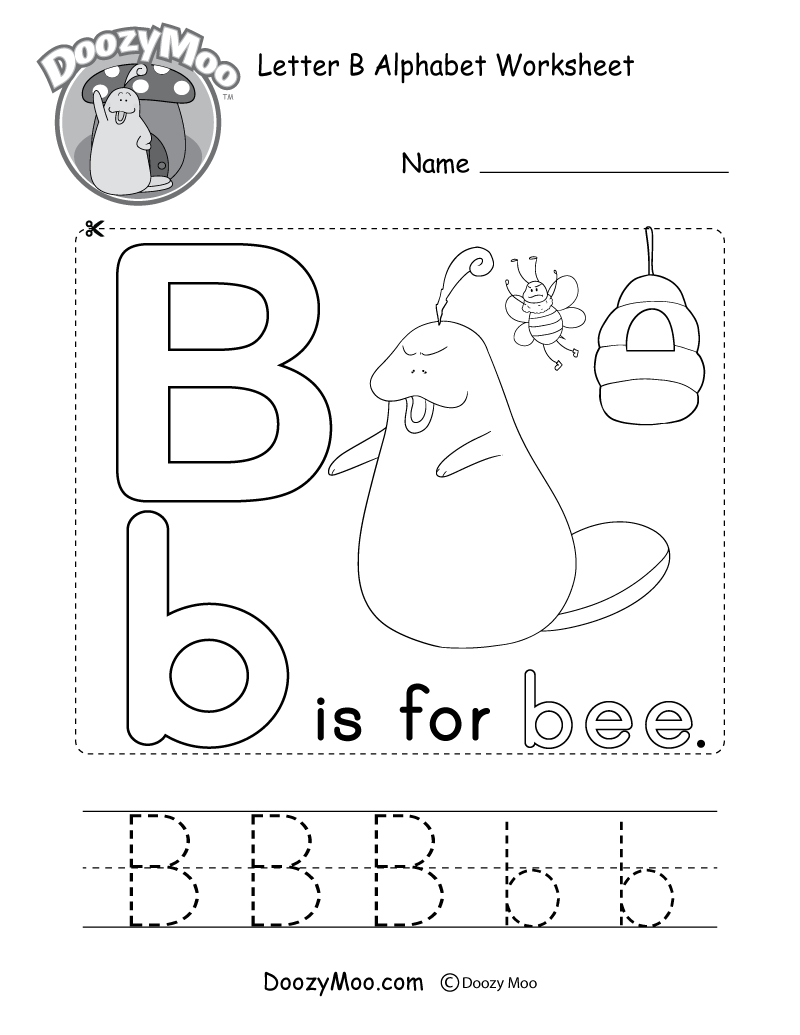 B Alphabet Worksheet B Alphabet Worksheet