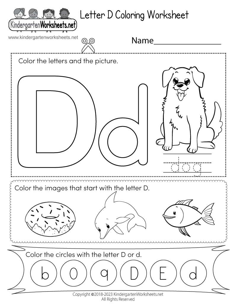 Free Letter D Worksheets For Preschool Free Letter D Worksheets For Preschool