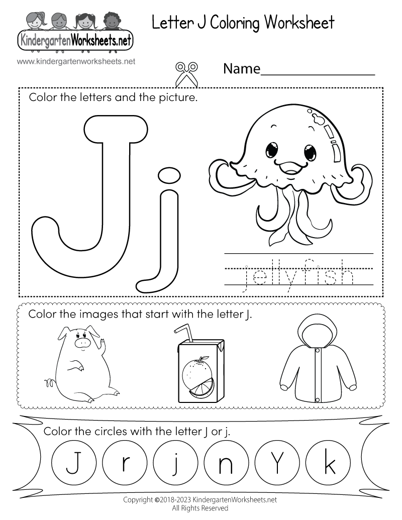 Free Printable J Worksheets