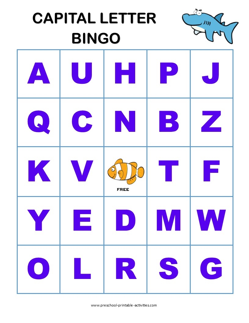 Alphabet Bingo Printable Preschool