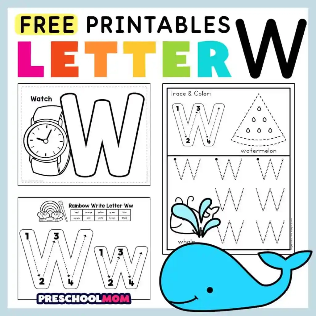 Printable Letter W Worksheets For Preschool Printable Letter W Worksheets For Preschool