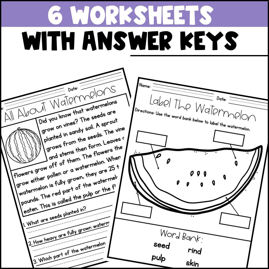 Watermelon Printable Worksheets For Preschoolers Watermelon Printable Worksheets For Preschoolers