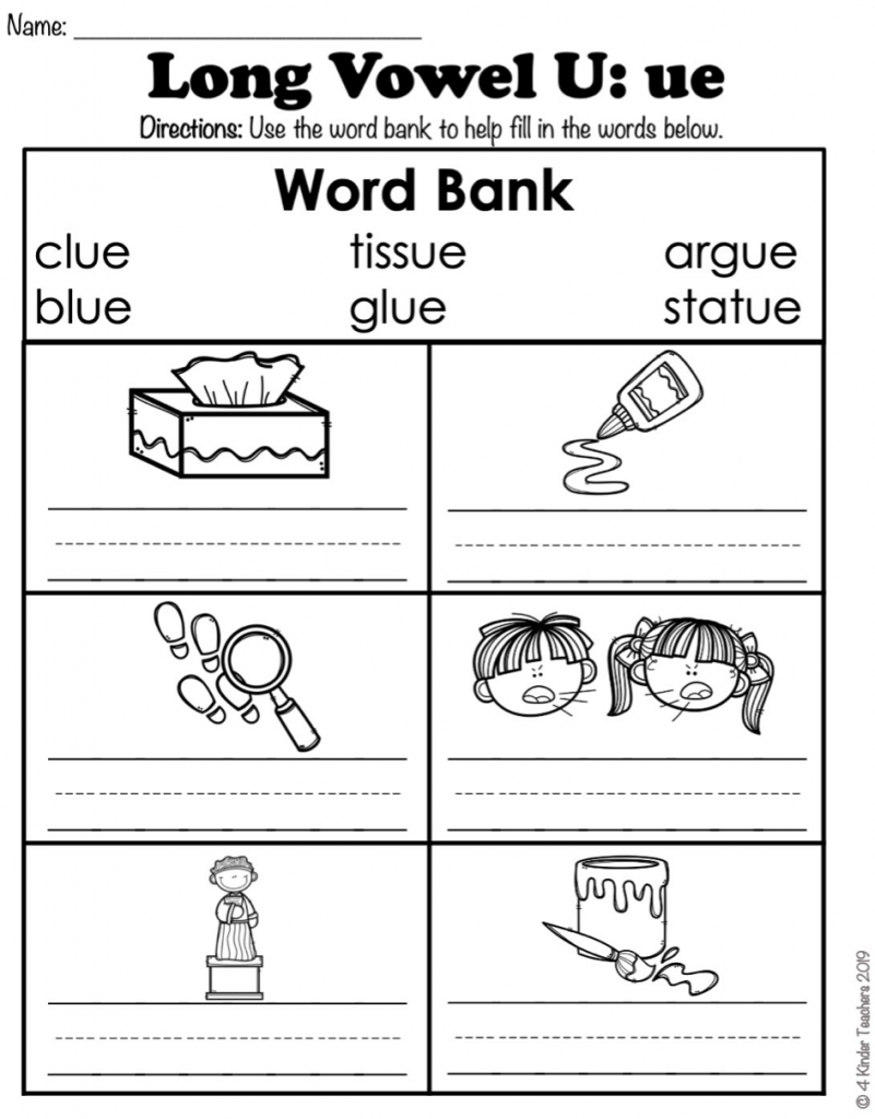 Free Printable Long Vowel U Worksheets Free Printable Long Vowel U Worksheets