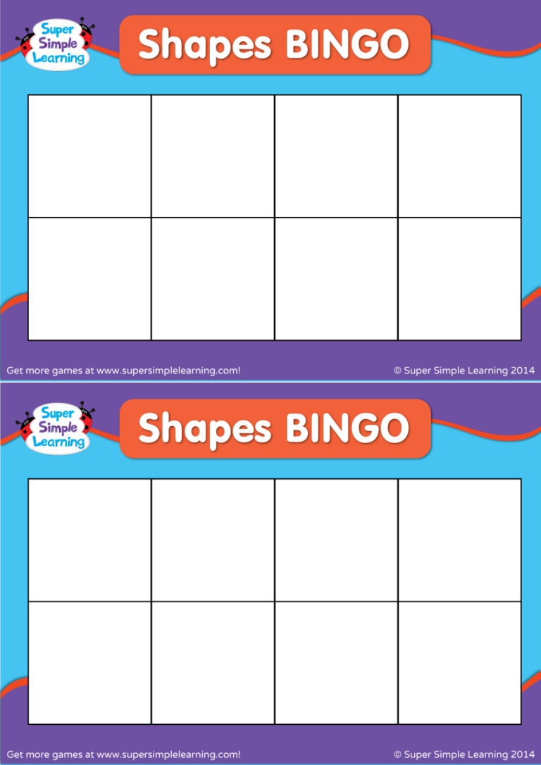 Make Your Own Shapes BINGO Super Simple