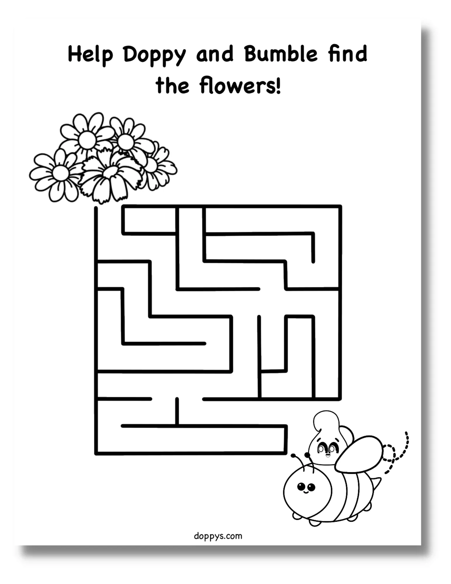 Toddler Maze Worksheet