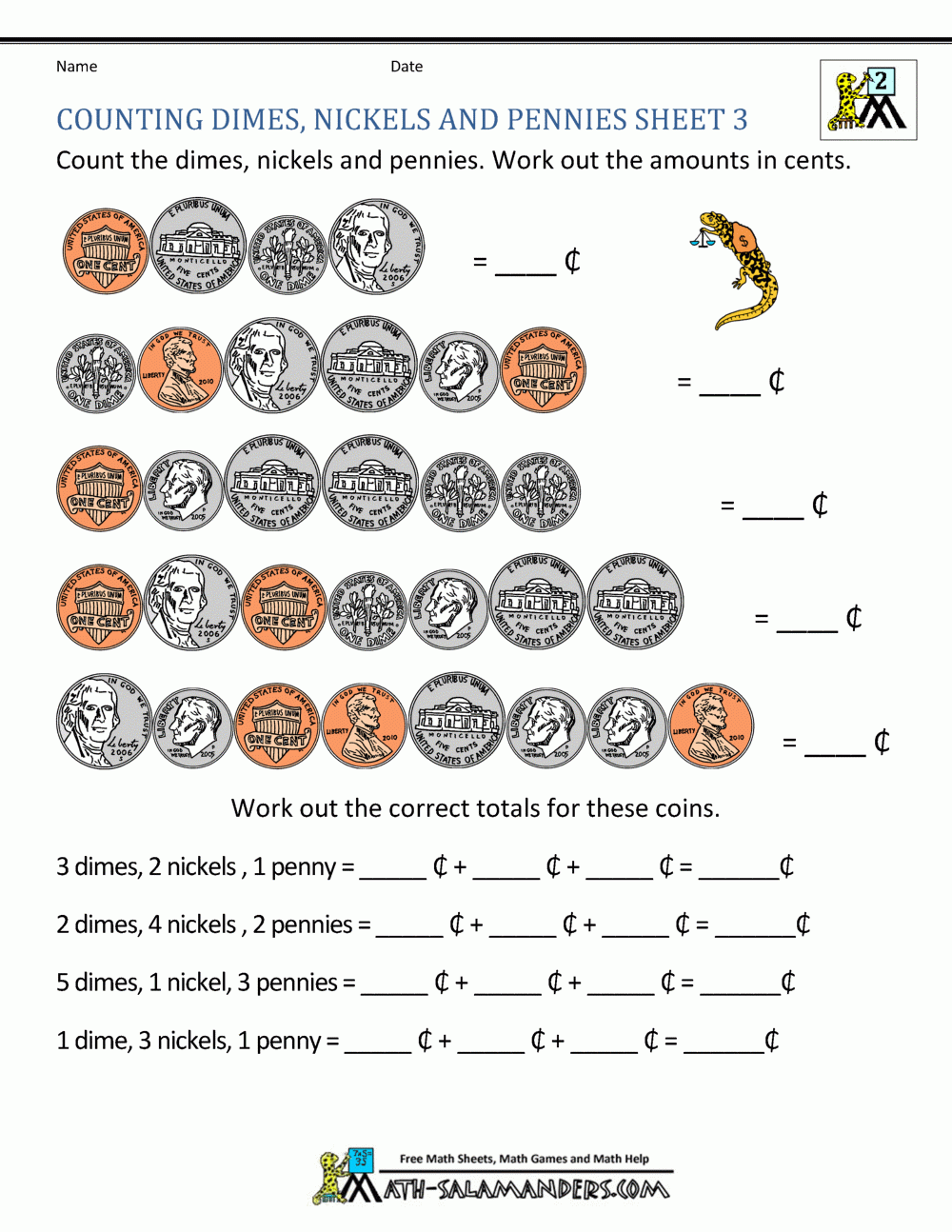 Second Grade Coins Free Printable Worksheets Second Grade Coins Free Printable Worksheets