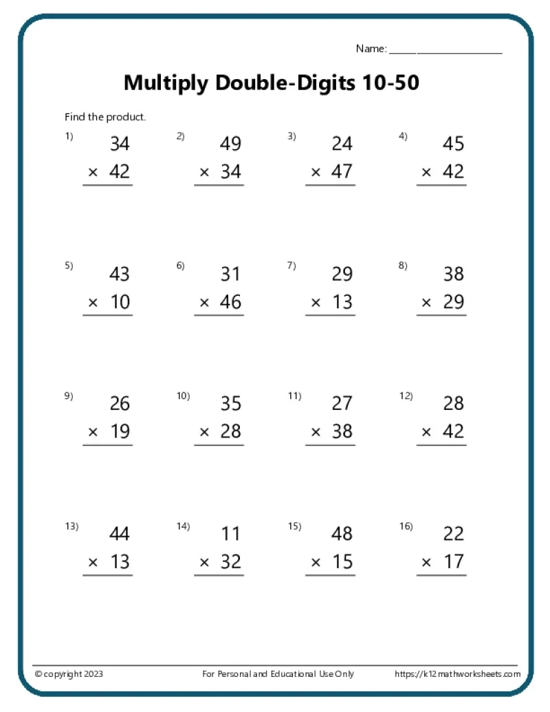 6th Grade Math Worksheets Multiplication 6th Grade Math Worksheets Multiplication