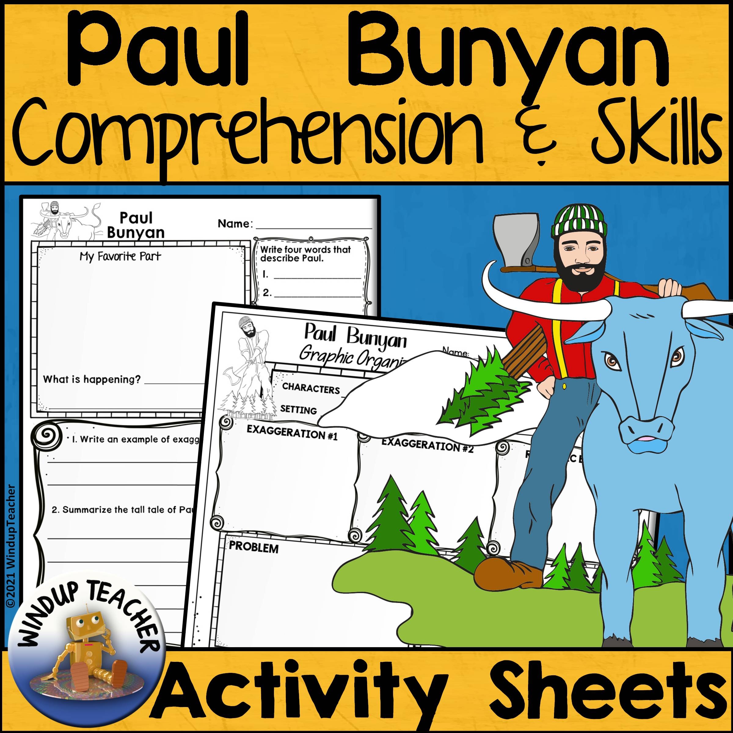 Paul Bunyan Free Printable Worksheets