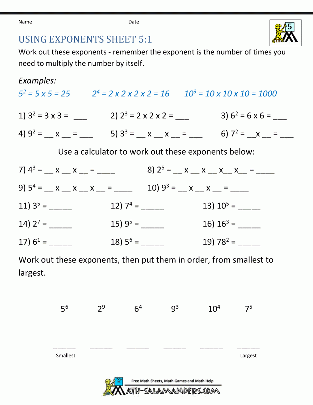 Free Printable Pemdas Worksheets
