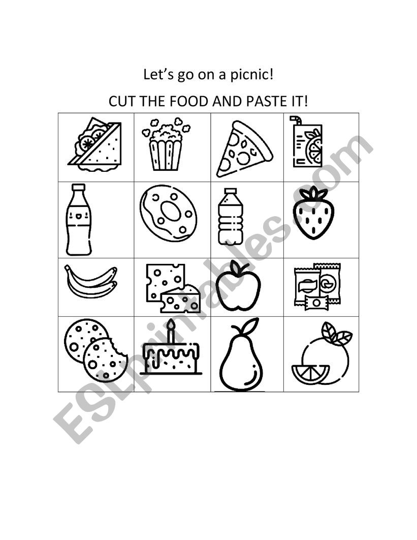 Preschool Picnic Food Printables Preschool Picnic Food Printables