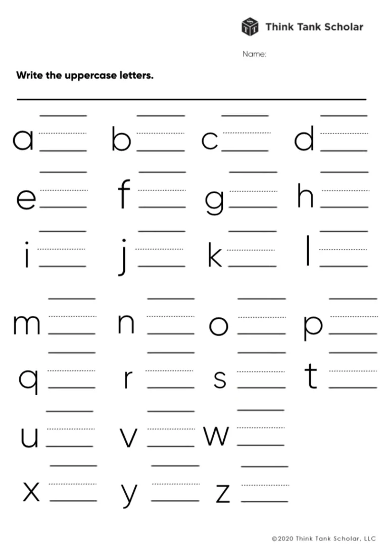 Preschool Worksheets Printable PDF Free Think Tank Scholar