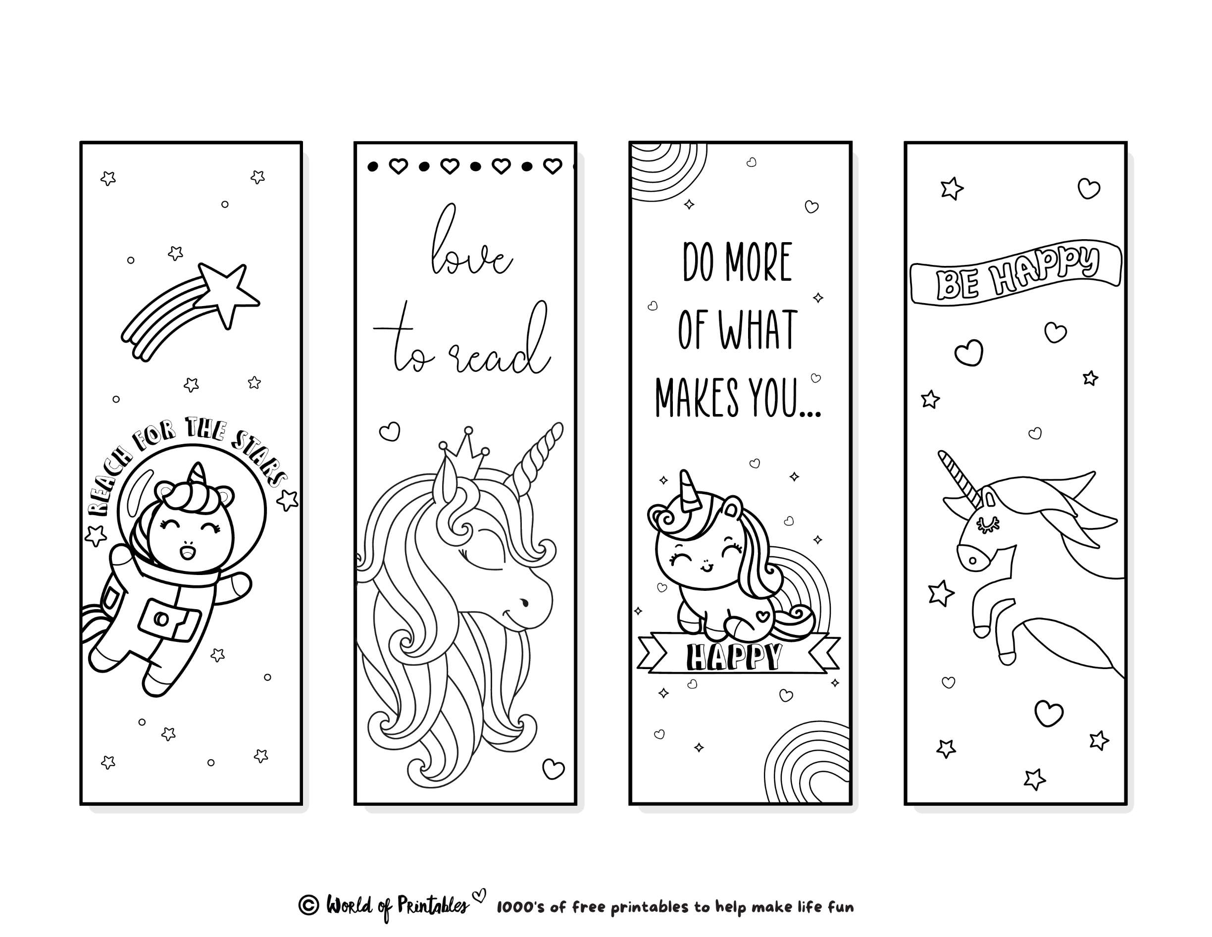 Printable Preschool Bookmark To Color Printable Preschool Bookmark To Color