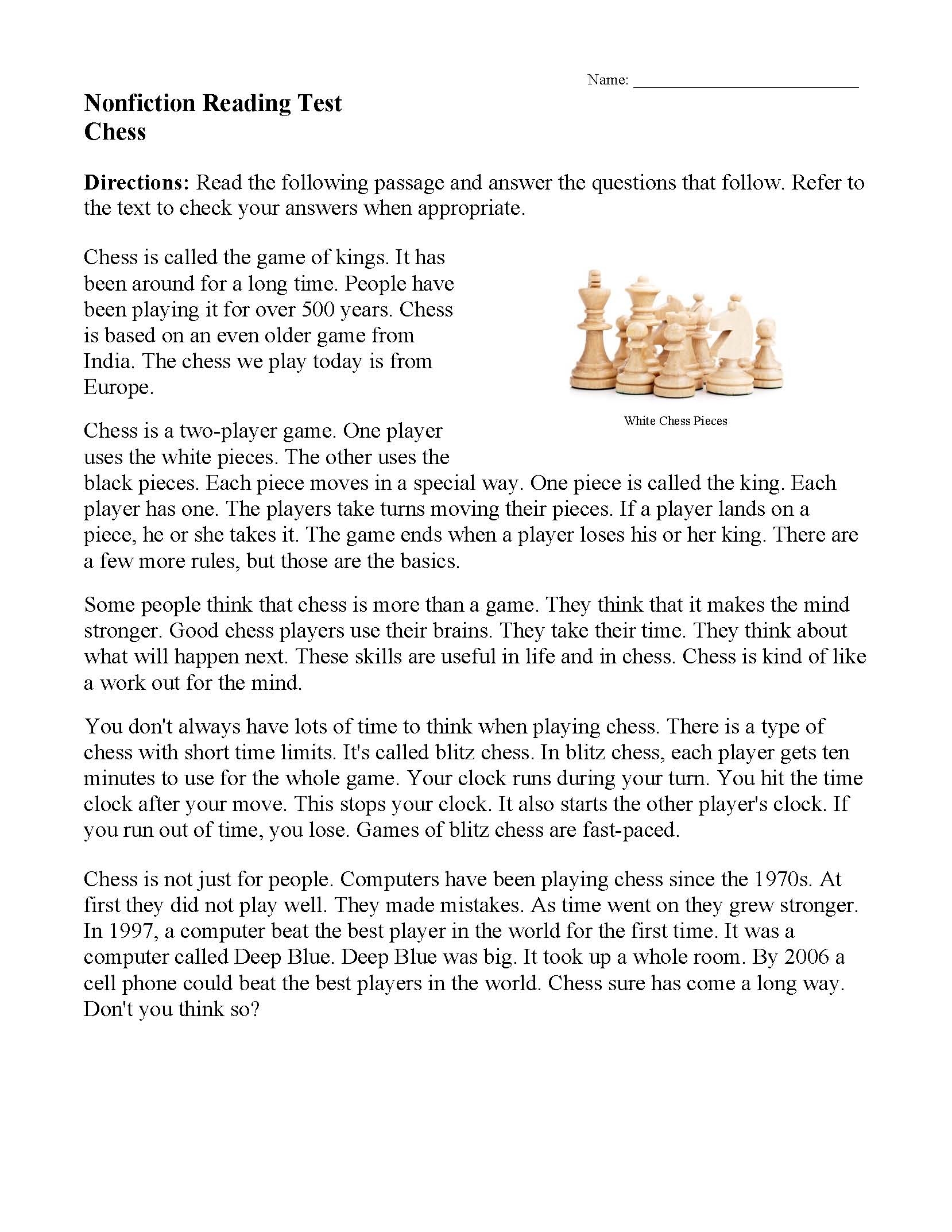 Fiction Reading Comprehension Worksheets High School Fiction Reading Comprehension Worksheets High School