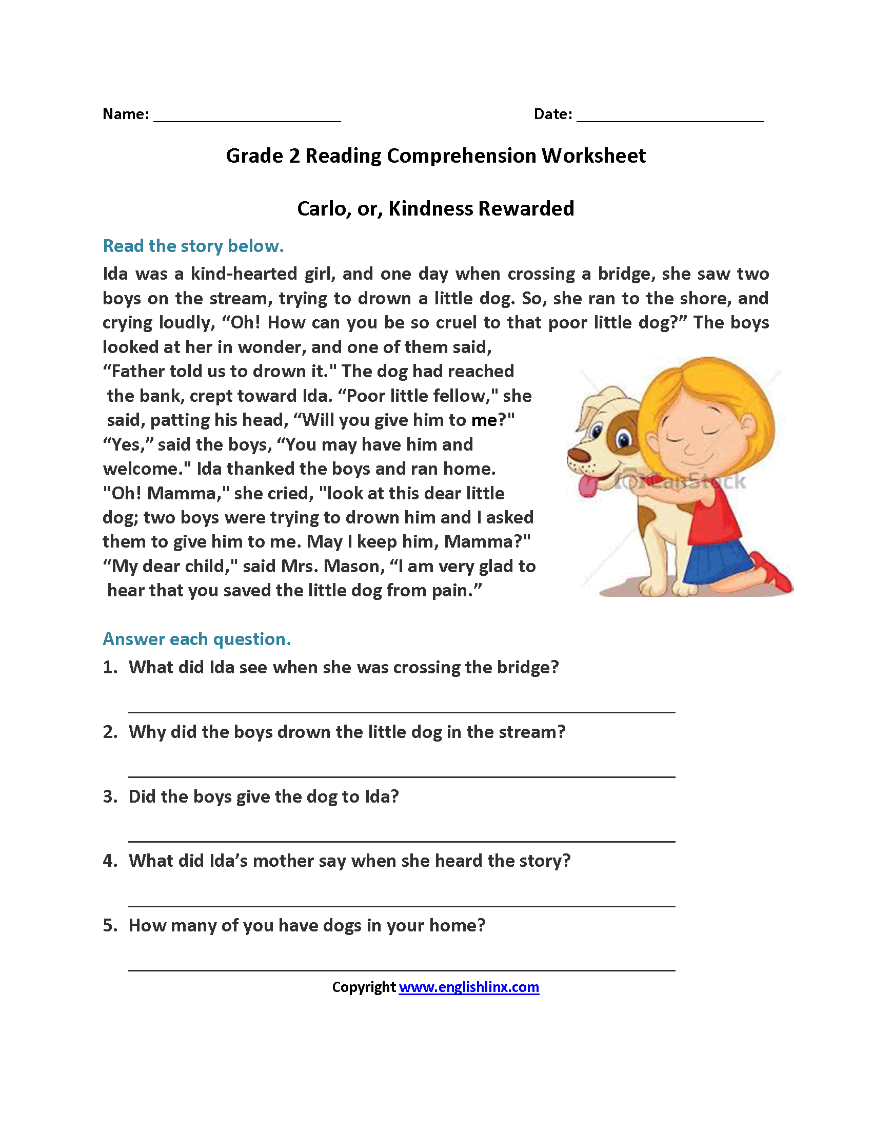 Grade 2 Worksheets Reading Comprehension Grade 2 Worksheets Reading Comprehension