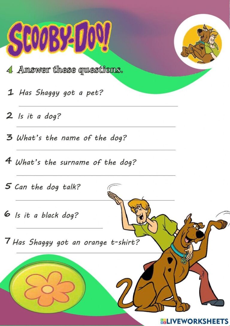 Scooby Doo LiveWorksheets 795263