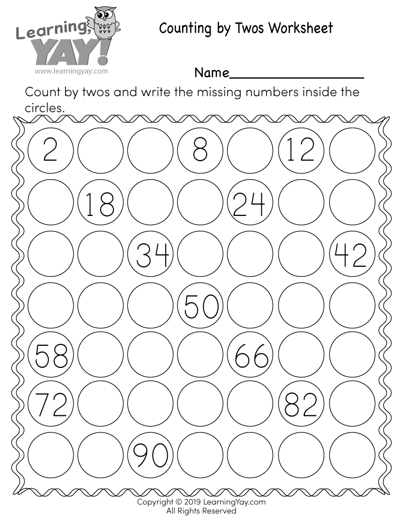 Counting By 2s Worksheets Free Printable Counting By 2s Worksheets Free Printable