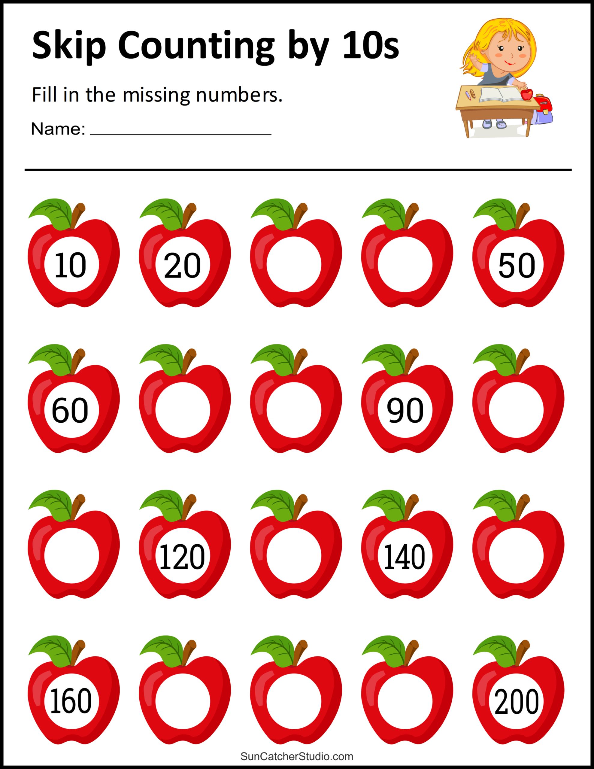 Free Printable Counting By 10s Worksheet Free Printable Counting By 10s Worksheet