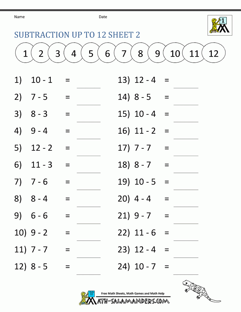Free Printable Subtraction Worksheets Ks1 Free Printable Subtraction Worksheets Ks1