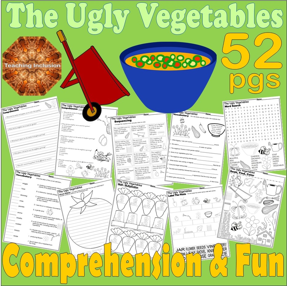 The Ugly Vegetables Free Printable Worksheets
