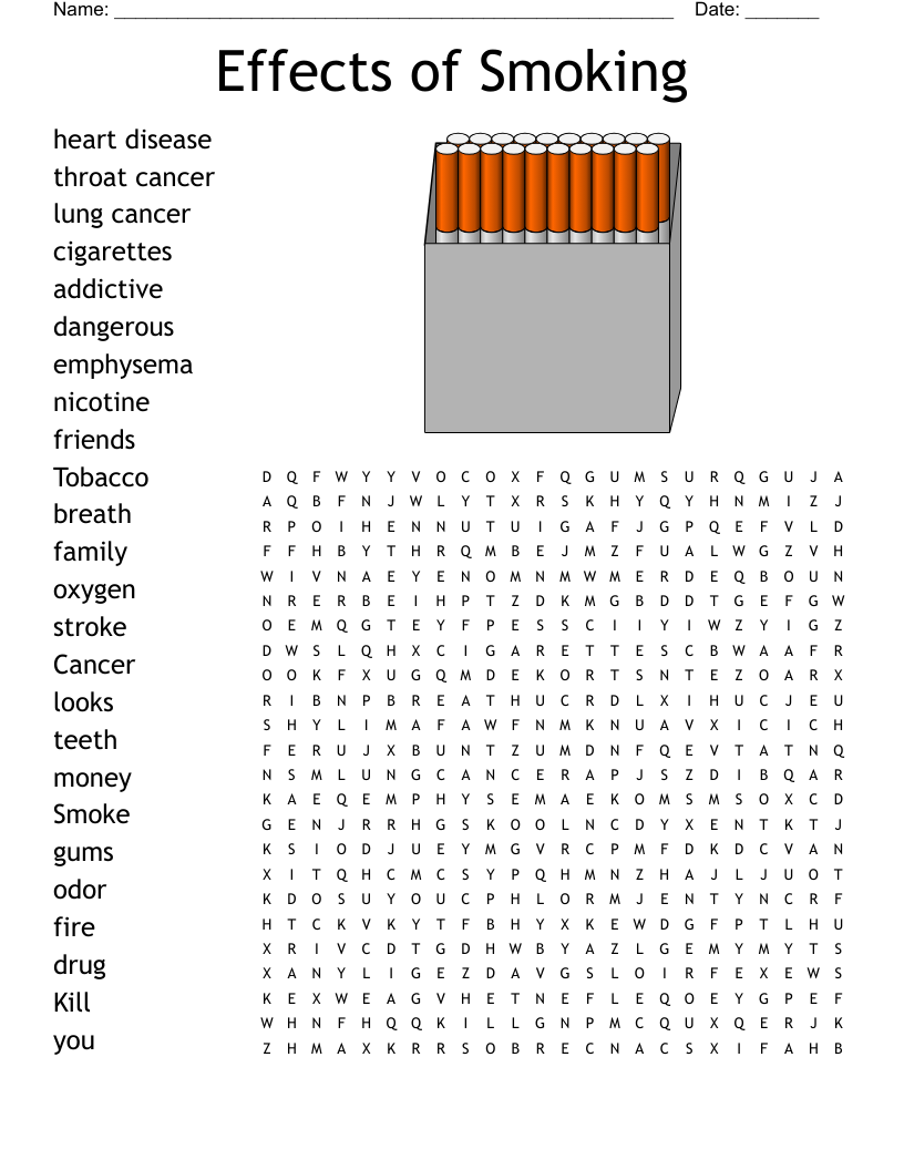 Printable Tobacco Worksheets Printable Tobacco Worksheets
