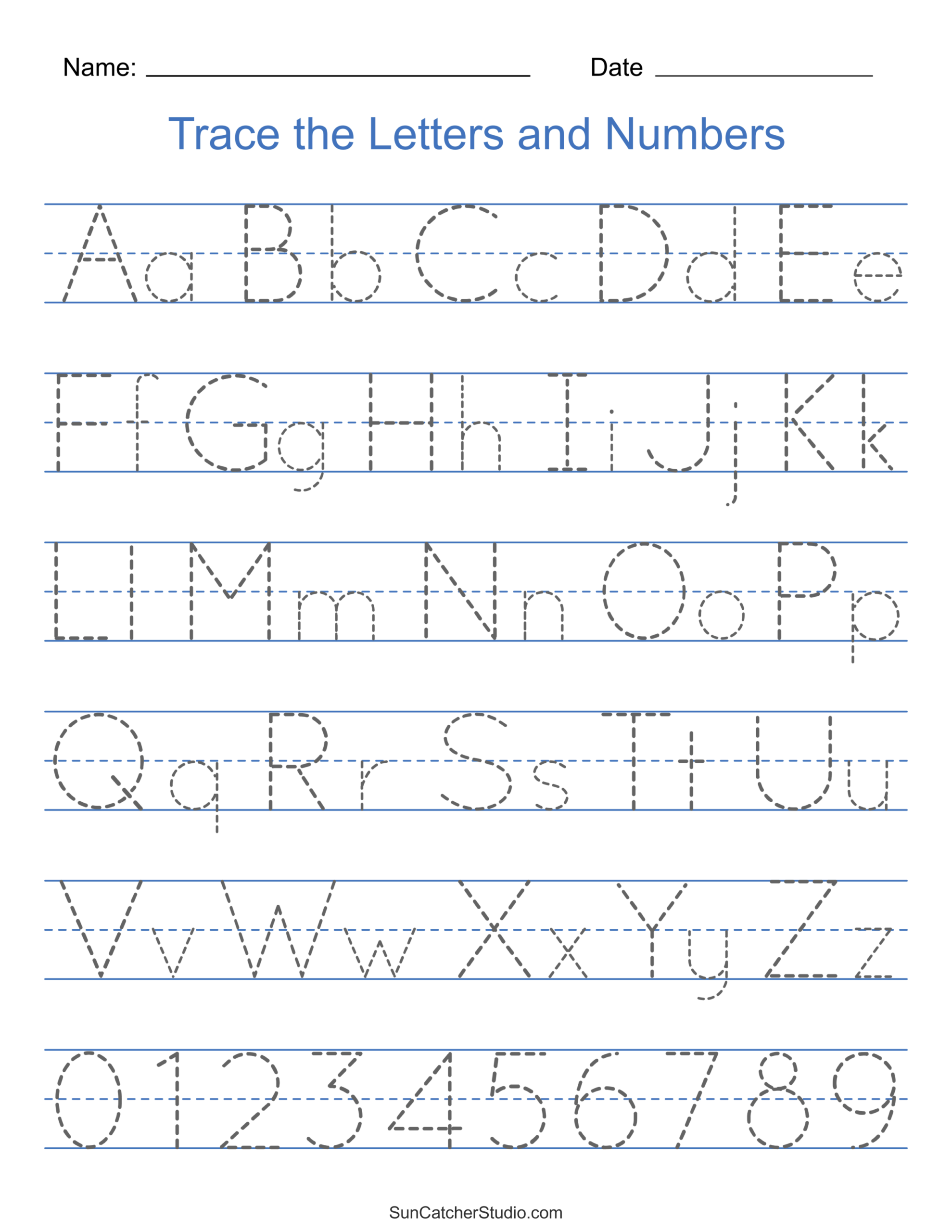 Writing Letters Printables Preschool Blank