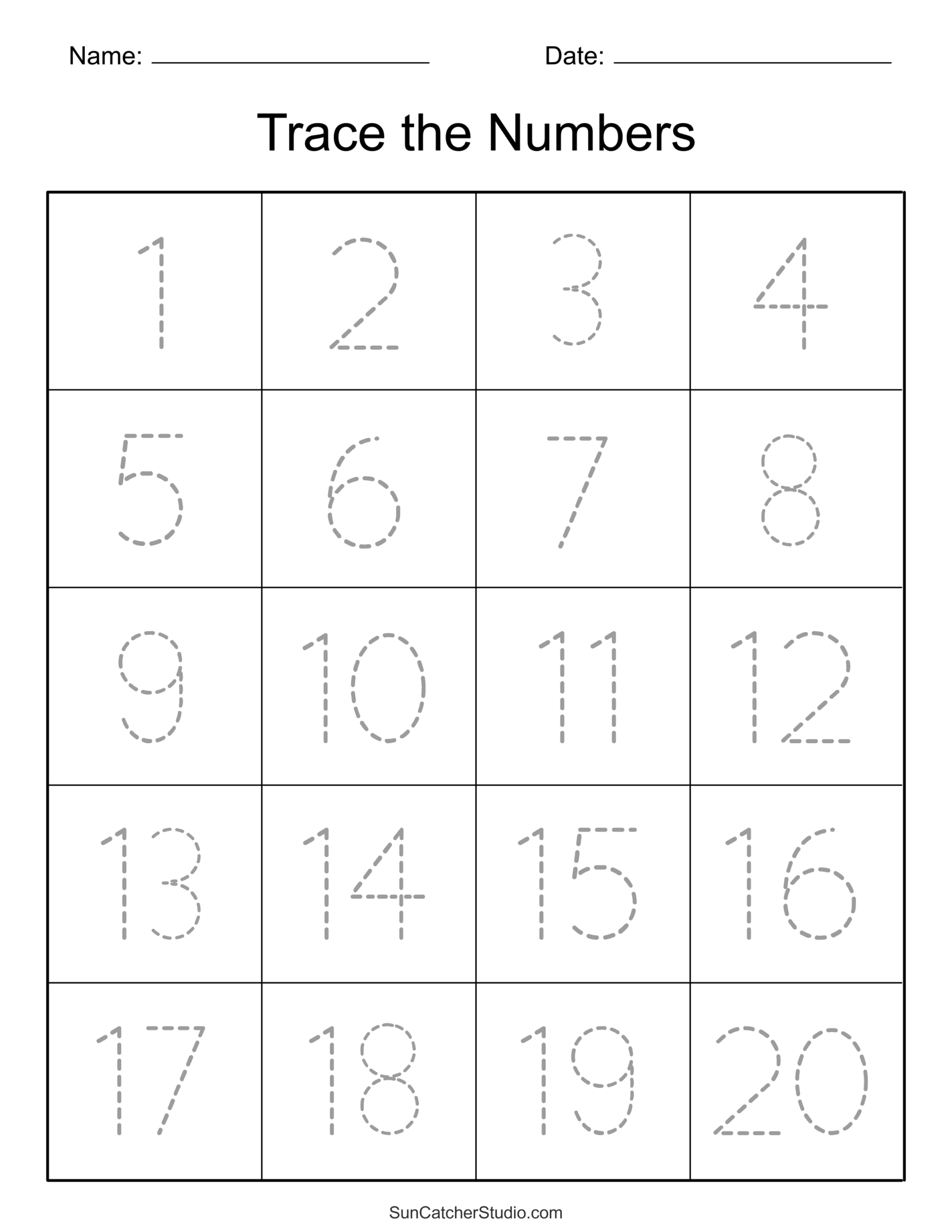 Free Printable Tracing Numbers For Preschoolers Free Printable Tracing Numbers For Preschoolers