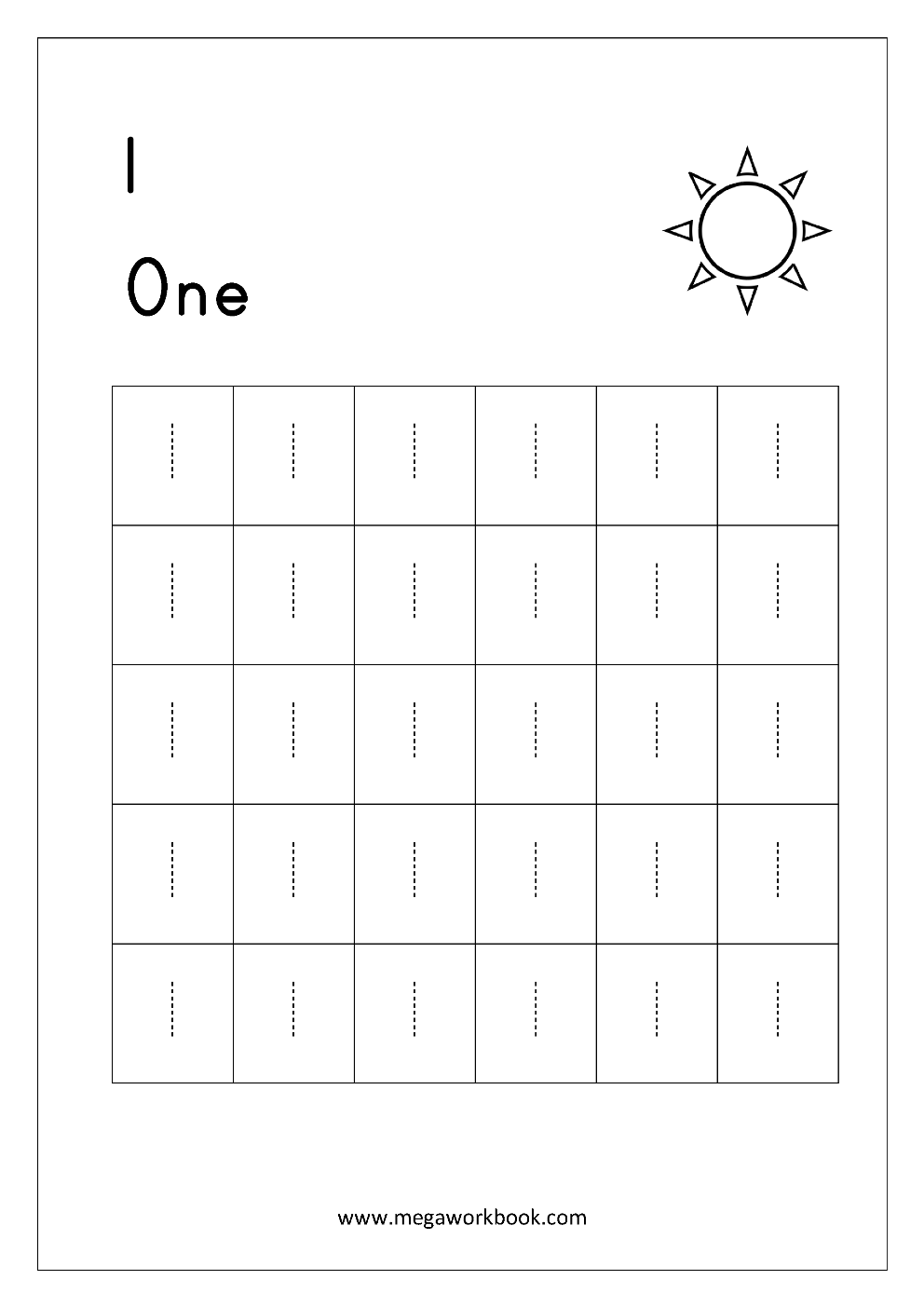 Free Printable Tracing Number 1 Worksheets Free Printable Tracing Number 1 Worksheets
