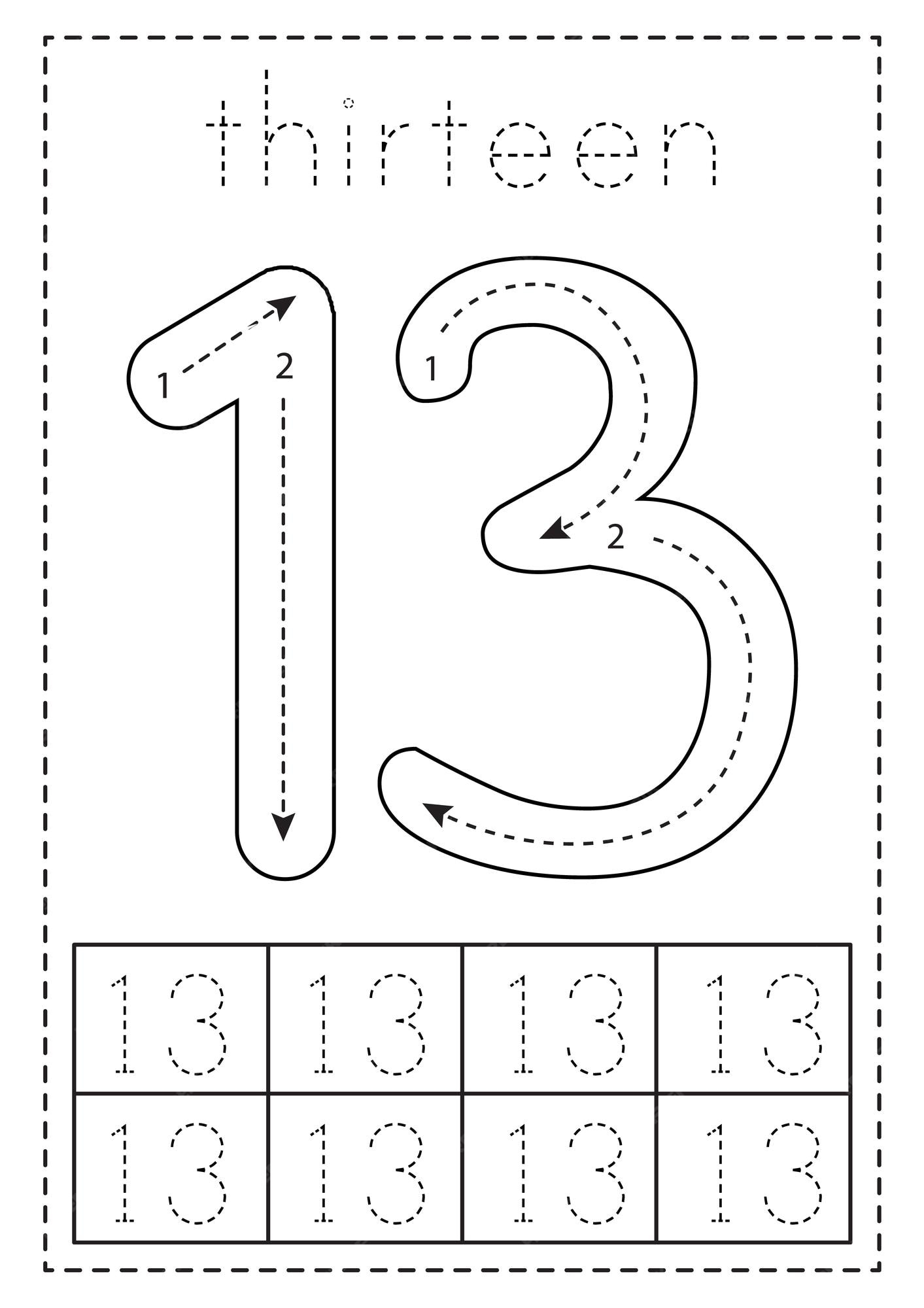 Number 13 Worksheets For Kindergarten Printable Number 13 Worksheets For Kindergarten Printable