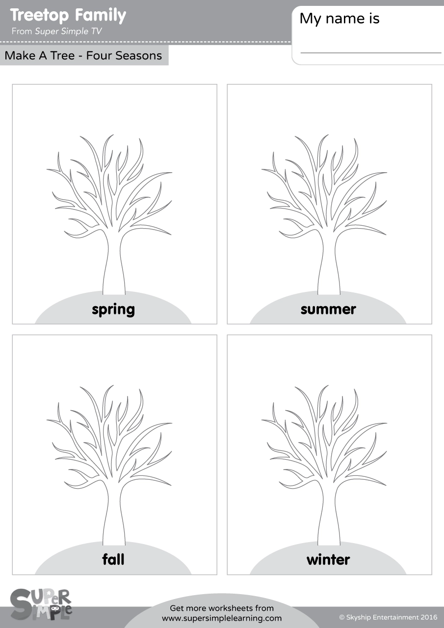 Free Printable 4 Seasons Worksheets Free Printable 4 Seasons Worksheets