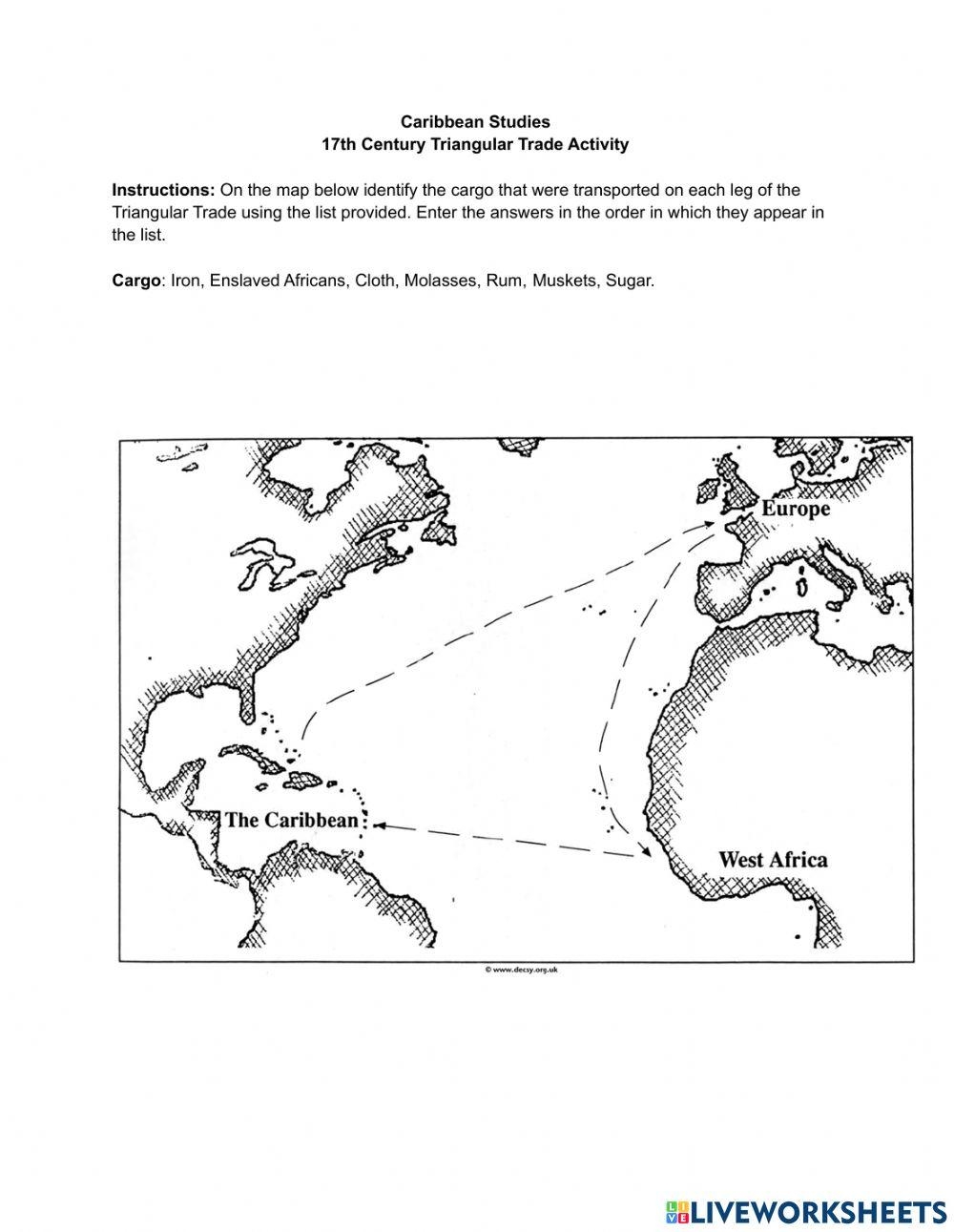 Free Printable Triangular Trade Worksheet Free Printable Triangular Trade Worksheet