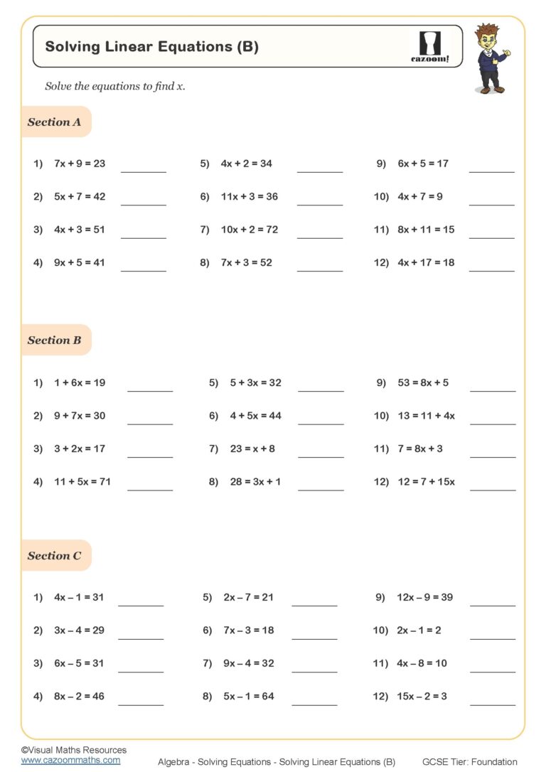 Year 7 Maths Worksheets Cazoom Maths Worksheets